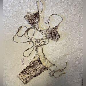 MONDAY SWIMWEAR- New Snake Print: St Martin Top and Isla Mujeres Bottom